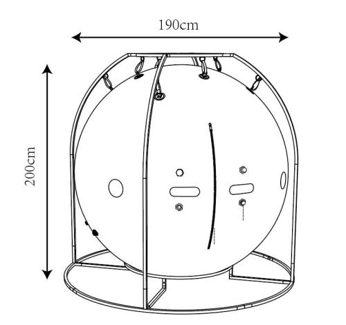 Custom Spherical Hyperbaric Chamber Planet 200 For Multi Person Use-OXY SPACES