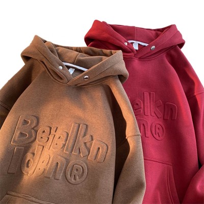 Premium OEM & ODM Custom Hoodie with 3D Embossed Logo High Gram Weight - Wetowear Brand