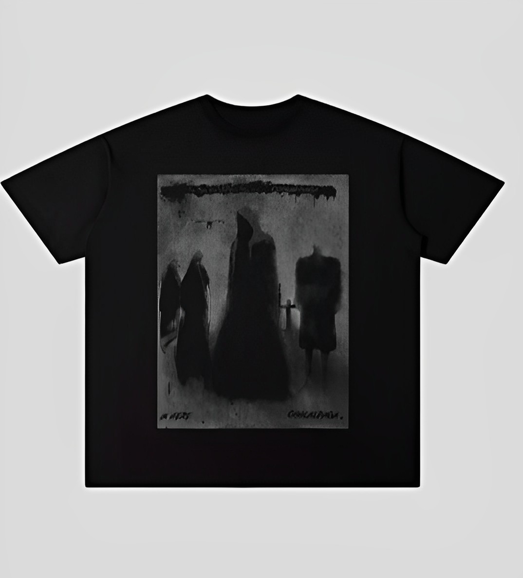 Customized street style black T-shirt