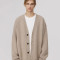 Custom Wool Mohair Cardigan: Off-Shoulder V-Neck Sweater - Retro Chic for Women - Bulk Orders Available