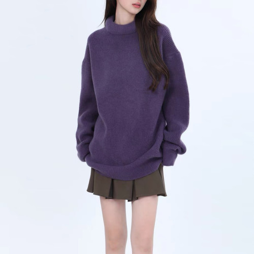 Wetowear Brand Custom Turtleneck Sweater Pullover Supplier | Street Style | White Cardigan Sweater For Women