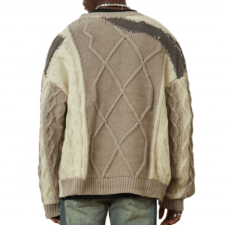 Custom Knitted Street Trend Sweater Men's Pullover Sweater