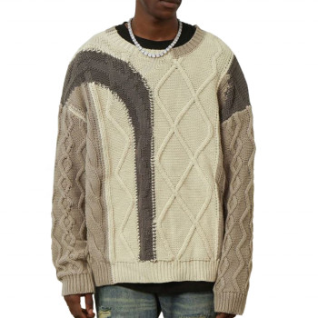 Wetowear Custom Knitted Street Trend Sweater Men's Pullover Sweater | Trendy Style Oversized | Accepting Samples ODM OEM