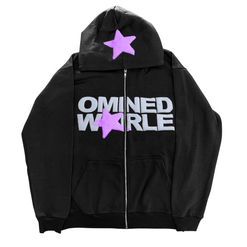 Wetowear Custom Cardigan Sweatshirt Bubble Printing | Street Hip-Hop Style | zippered hoodies for women| Sample Accepted