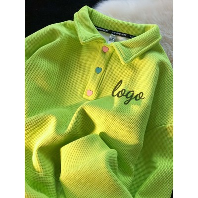 Wetowear Custom knit Sweater Pullover Polo Shirt Sweater Men's Sweater Customization | Embroidery Craftsmanship High Quality ​| Loose Sweater