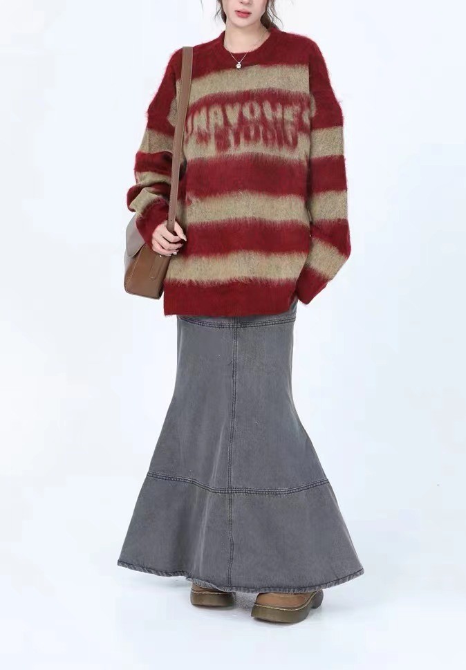 Custom women's striped sweater