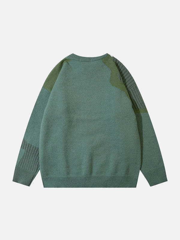 Customized street patchwork sweater