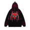 Brand Custom Sweater Cardigan Spider Web Hoodie Printed Pattern | Street Oversize Full Zip | Men's Sweaters