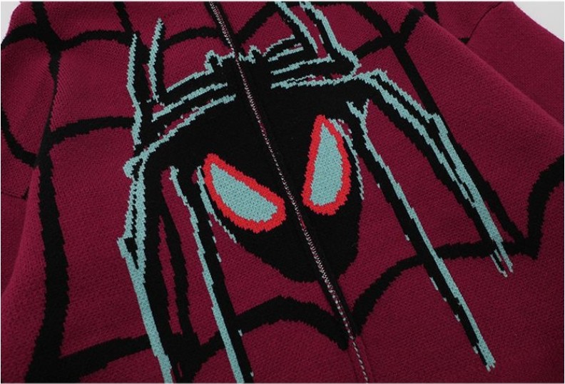 custom sweater cardigan spider web hoodie