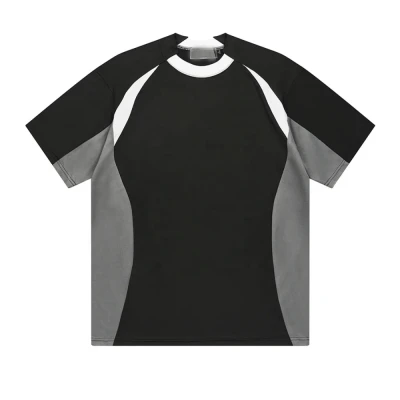 Wetowear Custom Garment-Dyed Men's T-shirt | Casual Distressed Embroidered Cotton Screen-Printed T-shirt | Oversized Sun-Faded Acid-Washed T-shirt