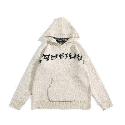 Wetowear Knitted Cashmere Sweater Men's Hoodie | Trendy Jacquard Pattern | Personalized Hoodie Custom Wholesale Service