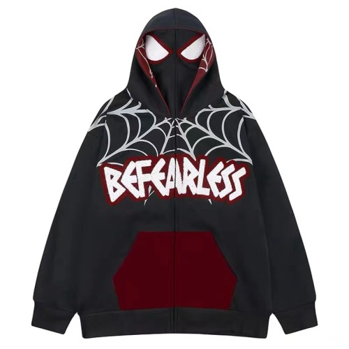 Brand Custom Spiderman Hoodie Mens|Spider Hood Screen Printing 420GSM Sweatshirt|Men's Trendy Hoodie