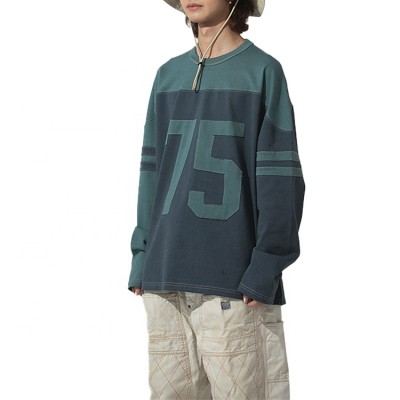 Mesh Jersey T-shirt With Oversized Embroidery Customization | Quick-Drying Long-Sleeved Polyester Fabric