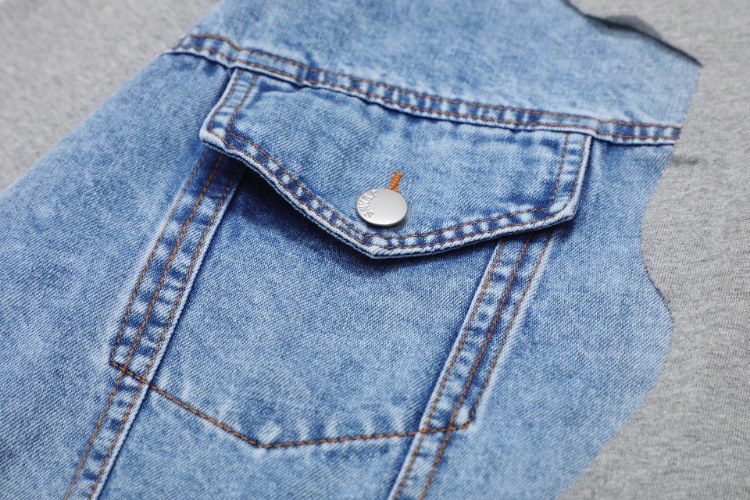 Denim Splicing Brand Custom T-shirt