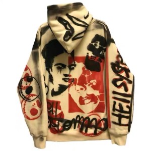 Wetowear Brand Custom Subculture Cyber Rock Punk Hoodie | Y2k Hip-Hop Hand-Painted Graffiti | Women's Sweatshirt