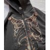 Custom LOGO Washed Hoodie Retro Sweatshirt | Trendy Clothing Manufacturer | Punk Style Skull Print Heavyweight Hoodie