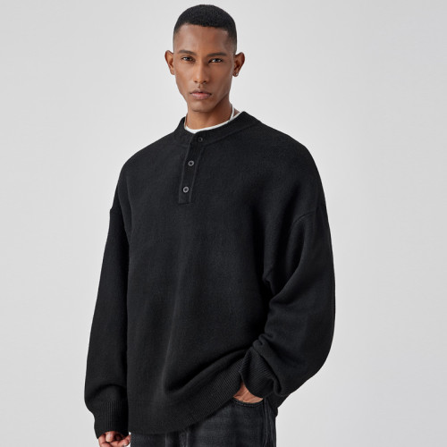 WTW Henry Collar Sweater For Men | Machine Washable Sweater | Sense of Luxury Style Knitted Sweater