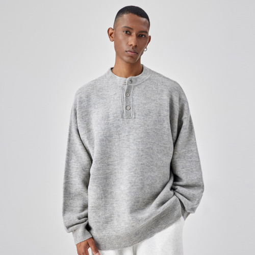 WTW Henry Collar Sweater For Men | Machine Washable Sweater | Sense of Luxury Style Knitted Sweater