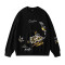 WTW Graffiti Graphic Print Oversized Hoodie | Long Sleeve Hiphop Sweatshirt | 100% Cotton | Graffiti Aesthetic Sweatshirt