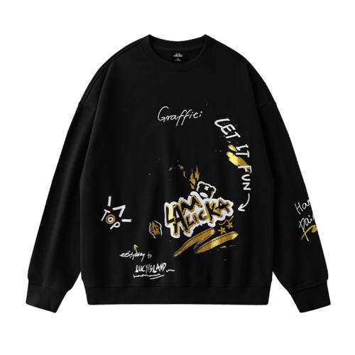 WTW Graffiti Graphic Print Oversized Hoodie | Long Sleeve Hiphop Sweatshirt | 100% Cotton | Graffiti Aesthetic Sweatshirt