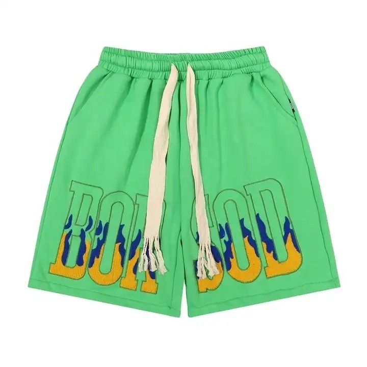 customized street embroidered men's sports shorts