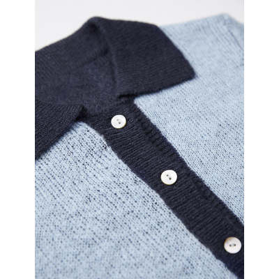 Wetowear Custom Logo Women's Knitted Polo Shirt | Buttoned 3/4 Sleeve Knitted Sweater | OEM ODM