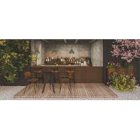 Artistic Cafe with Metal Charm