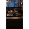 Moderno Commercial Table Base - Black Fluted Large Rectangular with Radius Edges