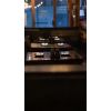 Moderno Commercial Table Base - Black Fluted Large Rectangular with Radius Edges