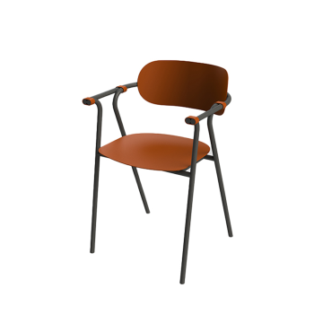 Moderno custom metal chairs sleek & light weight