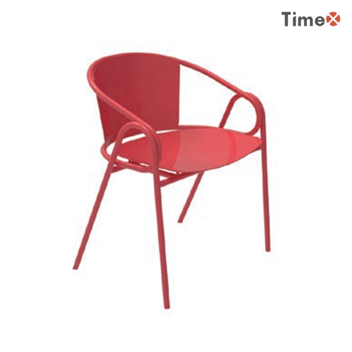 Der rote gemeinsame Stuhl.