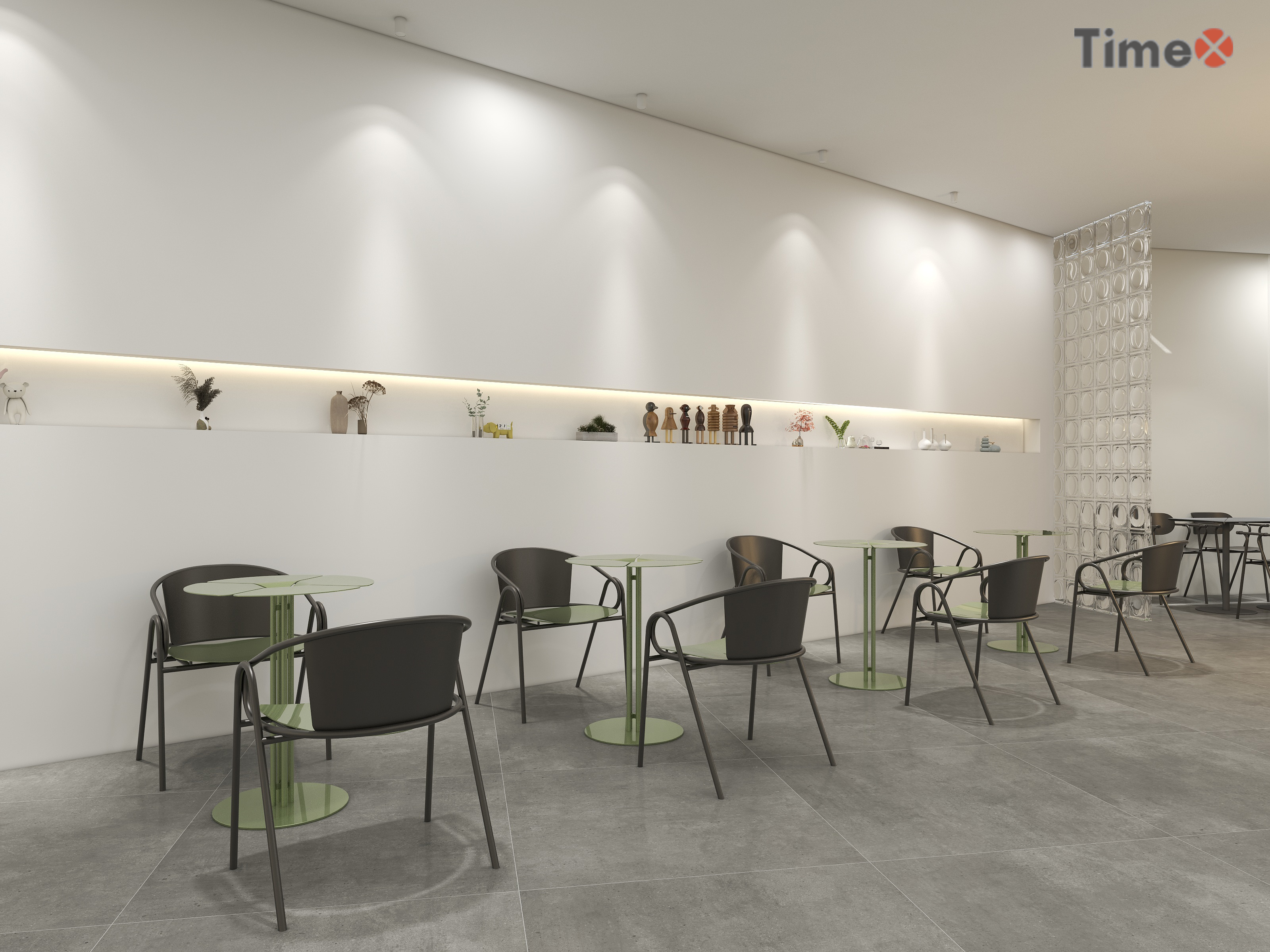 Der gemeinsame Stuhl kann individuell angepasst und im Großhandel auf Metallstühle in Cafés angewendet werden.