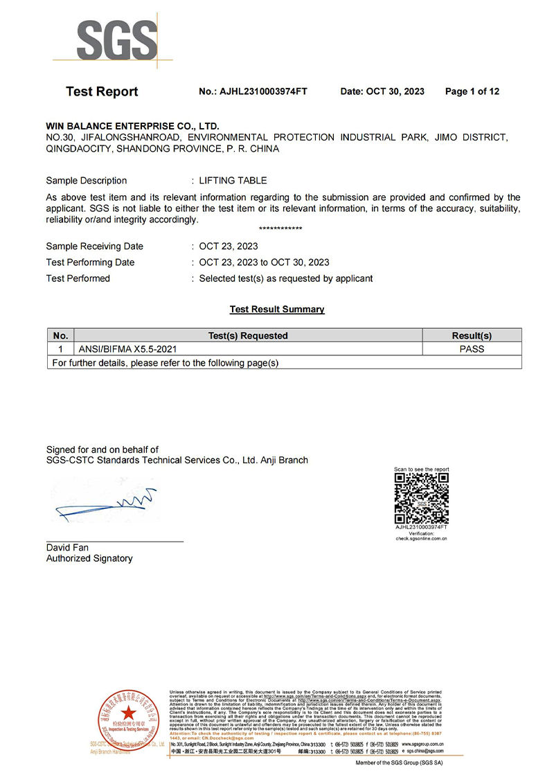 Lifting SGS Experiment Report