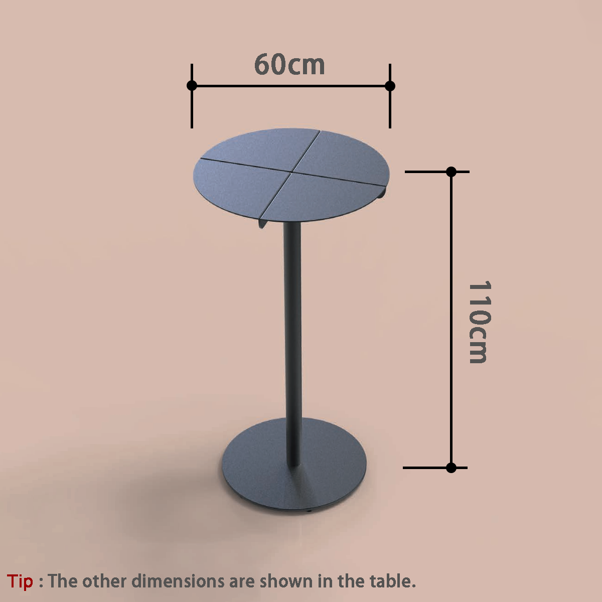 Dimension drawing of the Origami.
