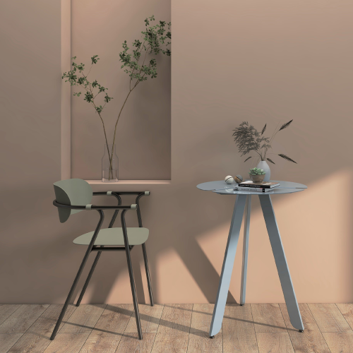 Moderno maßgeschneiderte Metallstühle, schlank und leicht