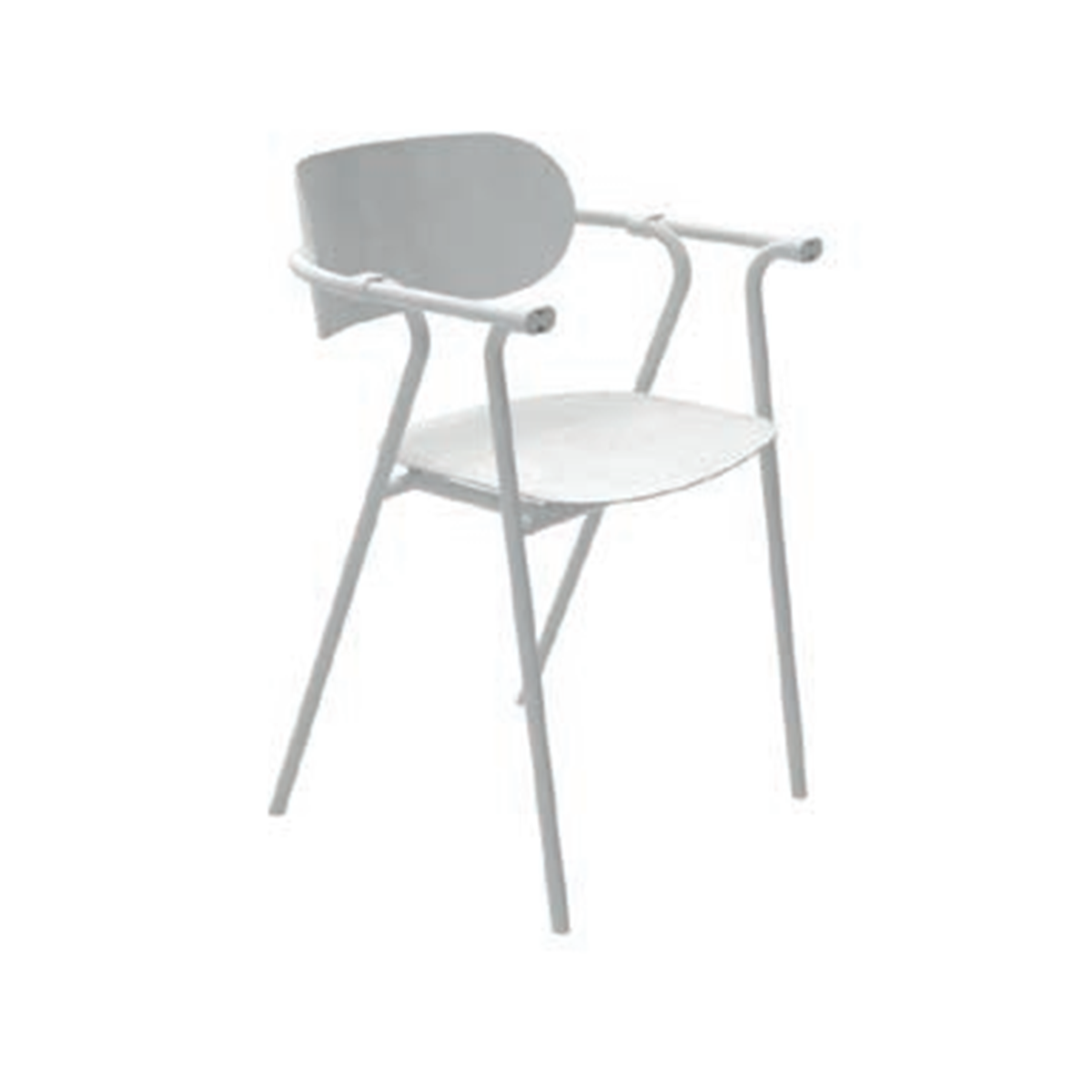 The white Bond Chair.