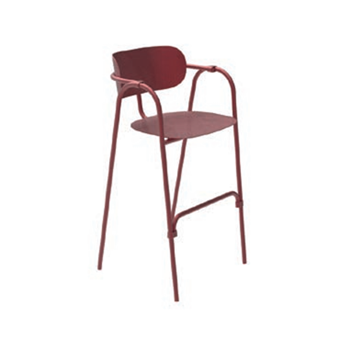 The red design metal chair wholesale.