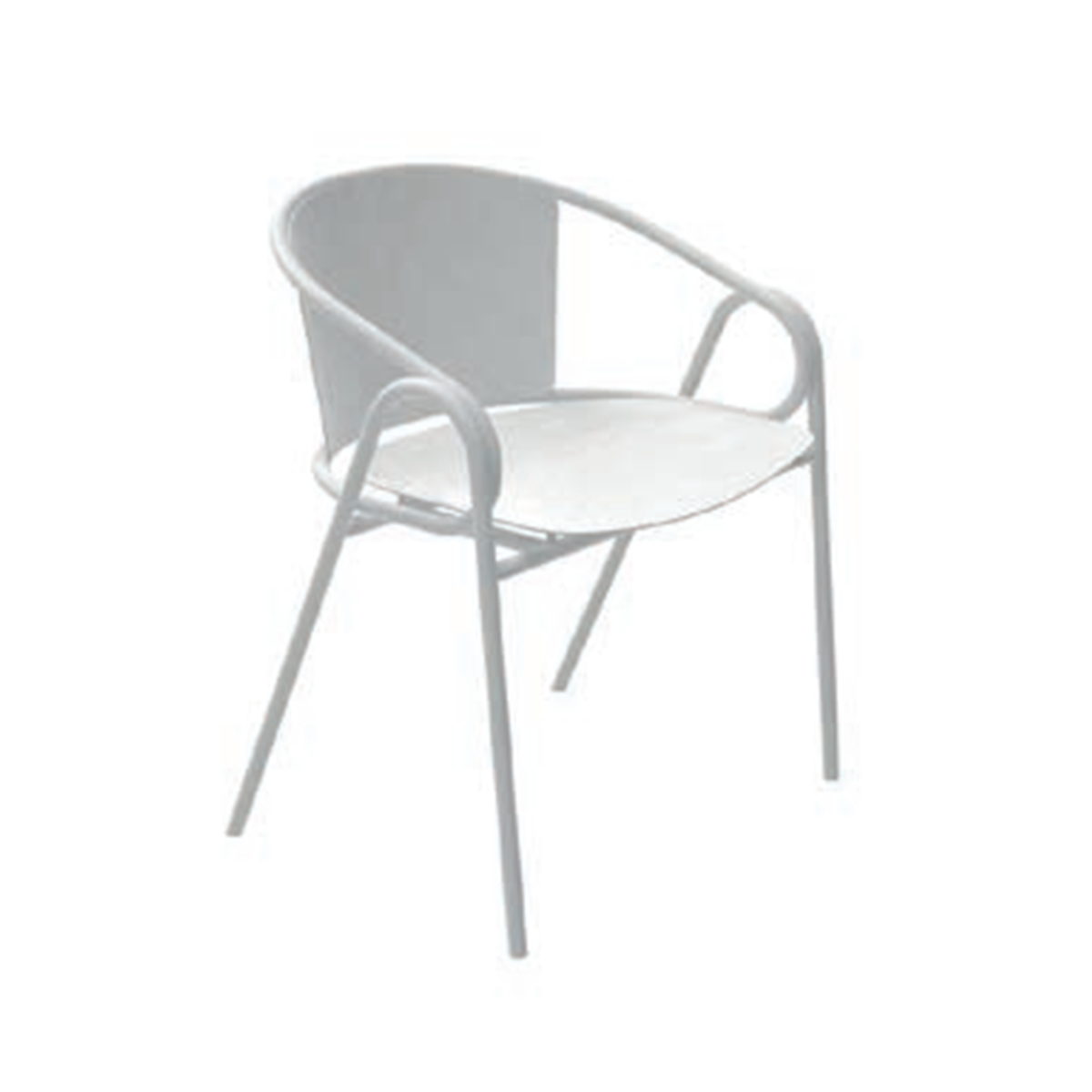 The white mutual chair.