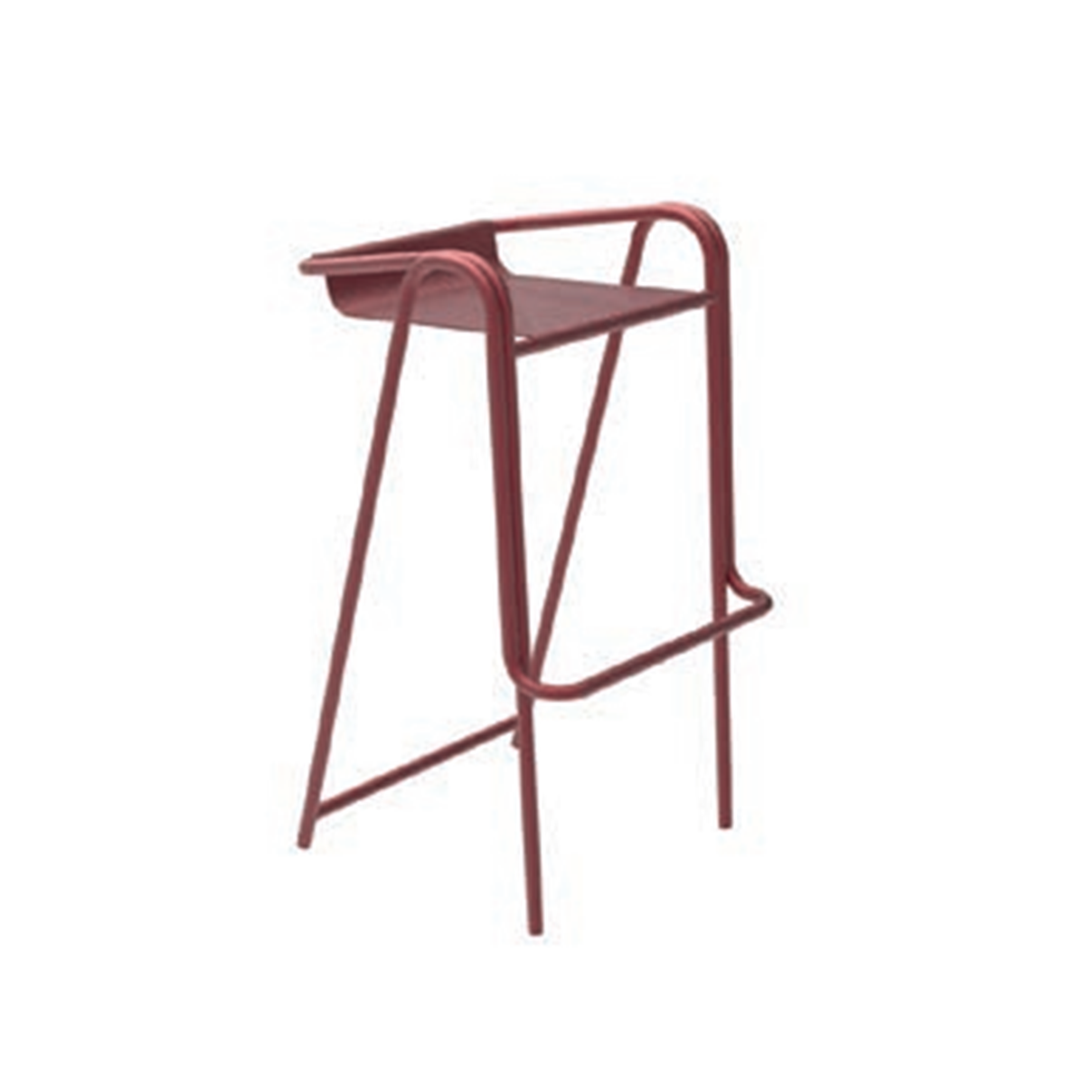 The red Mutual Bar Chair.