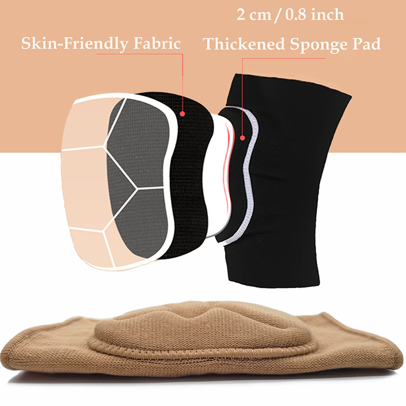 Custom Dance Knee Pads Knee Compression Sleeves Factory | Breathable, Shock-Absorbing | Thick Foam Pad | For Yoga Tennis Running