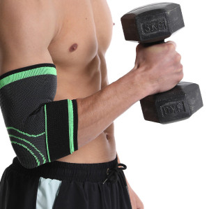 Wholesale Elbow Compression Sleeves | Elastic, Breathable, Compression | Adjustable Strap | For Weight Training