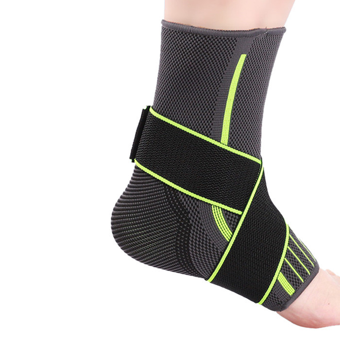 Wholesale Knitted Ankle Support Compression Sleeve For Swelling | Pressurized, Anti-sprain | Breathable Fabric, Velcro Strap | For Basketball, Soccer, Gymnastics