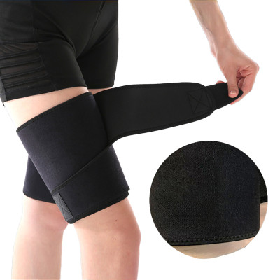 Venta al por mayor Fabricación de diseño de soporte muscular de protector de muslo presurizado | Envoltura de compresión, forro antideslizante en relieve, tejido mercerizado