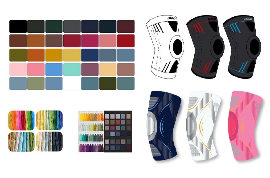Custom Knee Support / Brace / Sleeve / Pad Solutions —Customized Color Solutions