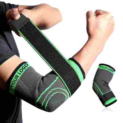 Wholesale Elbow Compression Sleeves | Elastic, Breathable, Compression | Adjustable Strap | For Weight Training