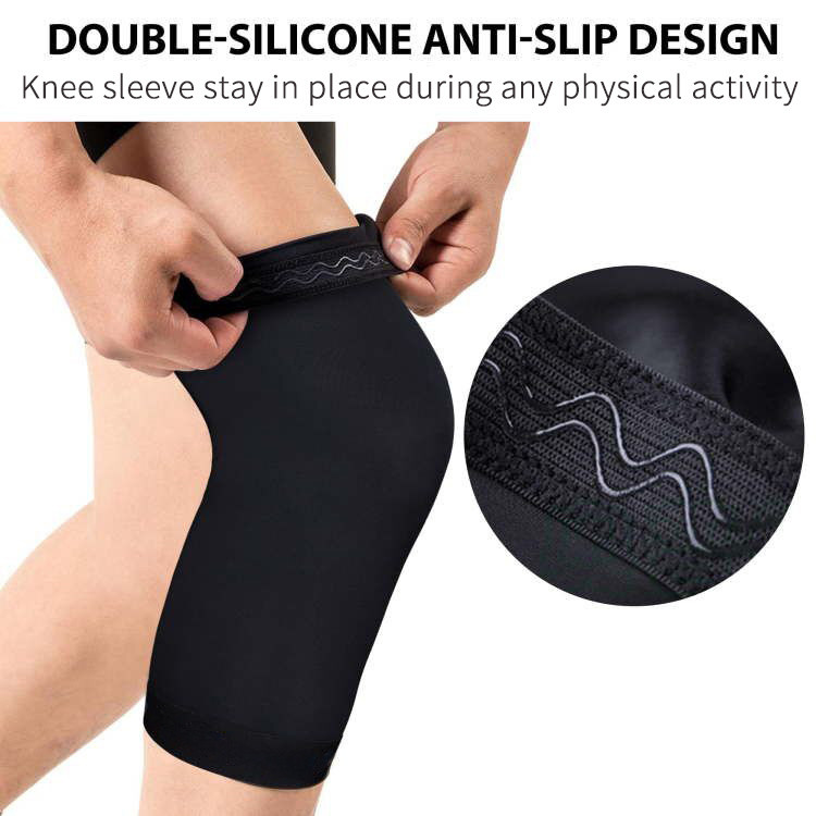 240304 Silicone Anti-slip Knee Sleeve Factory