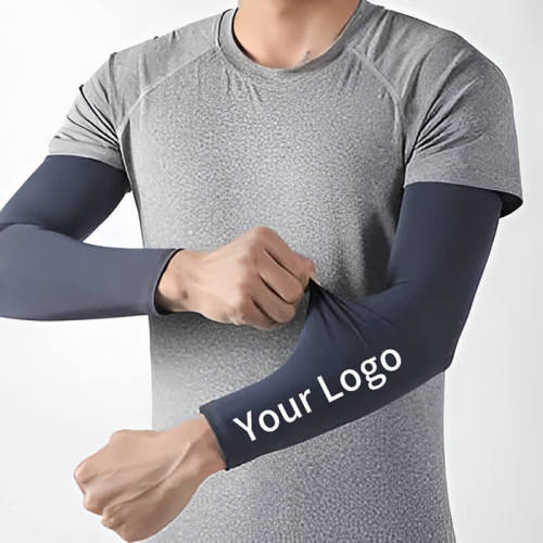 Mangas de brazo personalizadas para hombres | Compresión, Enfriamiento | Seda de hielo, antienganches | baloncesto, correr