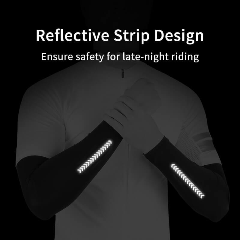 Reflective Strip Design - Custom Cycling Sun Sleeves