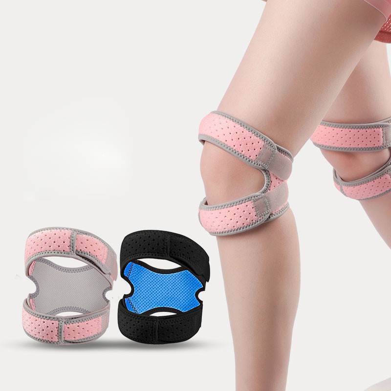 Custom Dual Patella Knee Strap Design For Running | Elastic, Breathable, Shock-Absorbing | Silicone Non-Slip, Highly Sticky Velcro | Climbing, Cycling