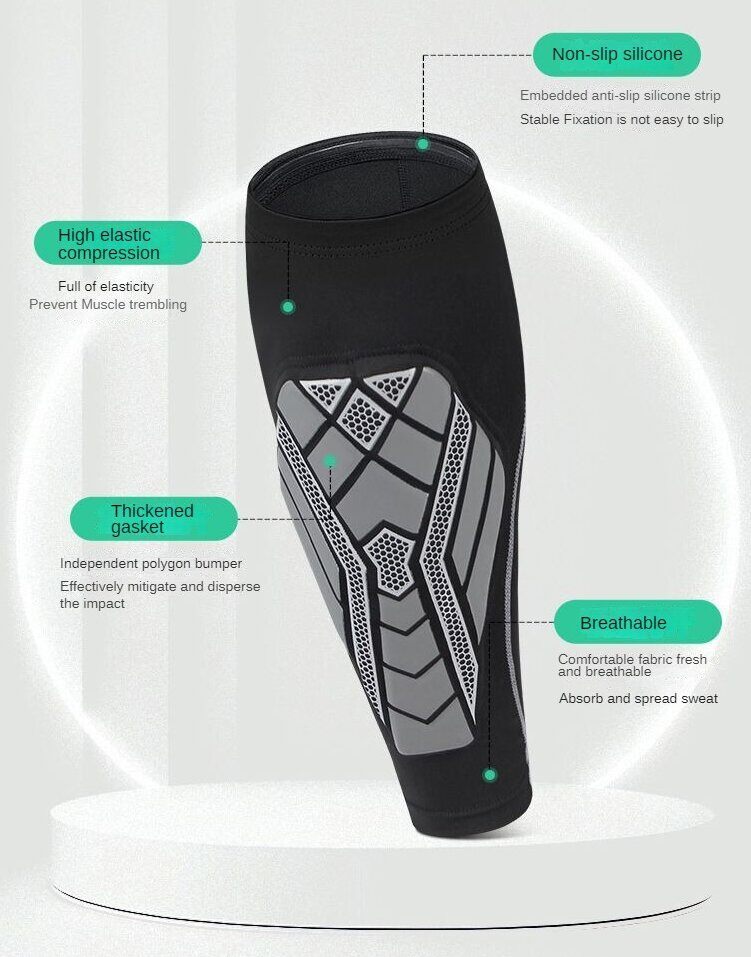 Custom Football Calf Sleeves Support Running Socks For Shin Splints | Breathable, Elastic Weave | Insertable Shin Guards | For Football